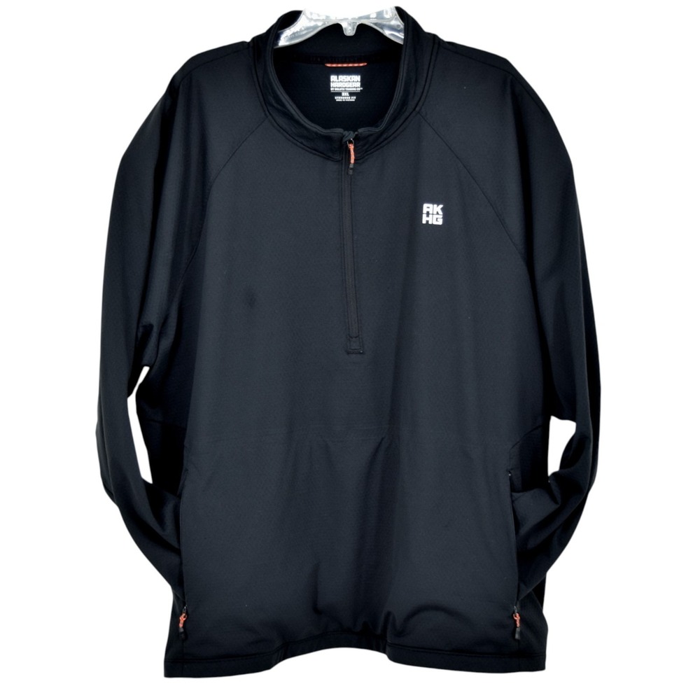 AKHG Alaskan Hardgear Crosslayer Fleece 1/4 Zip Mock Duluth Men 3XL Black Jacket